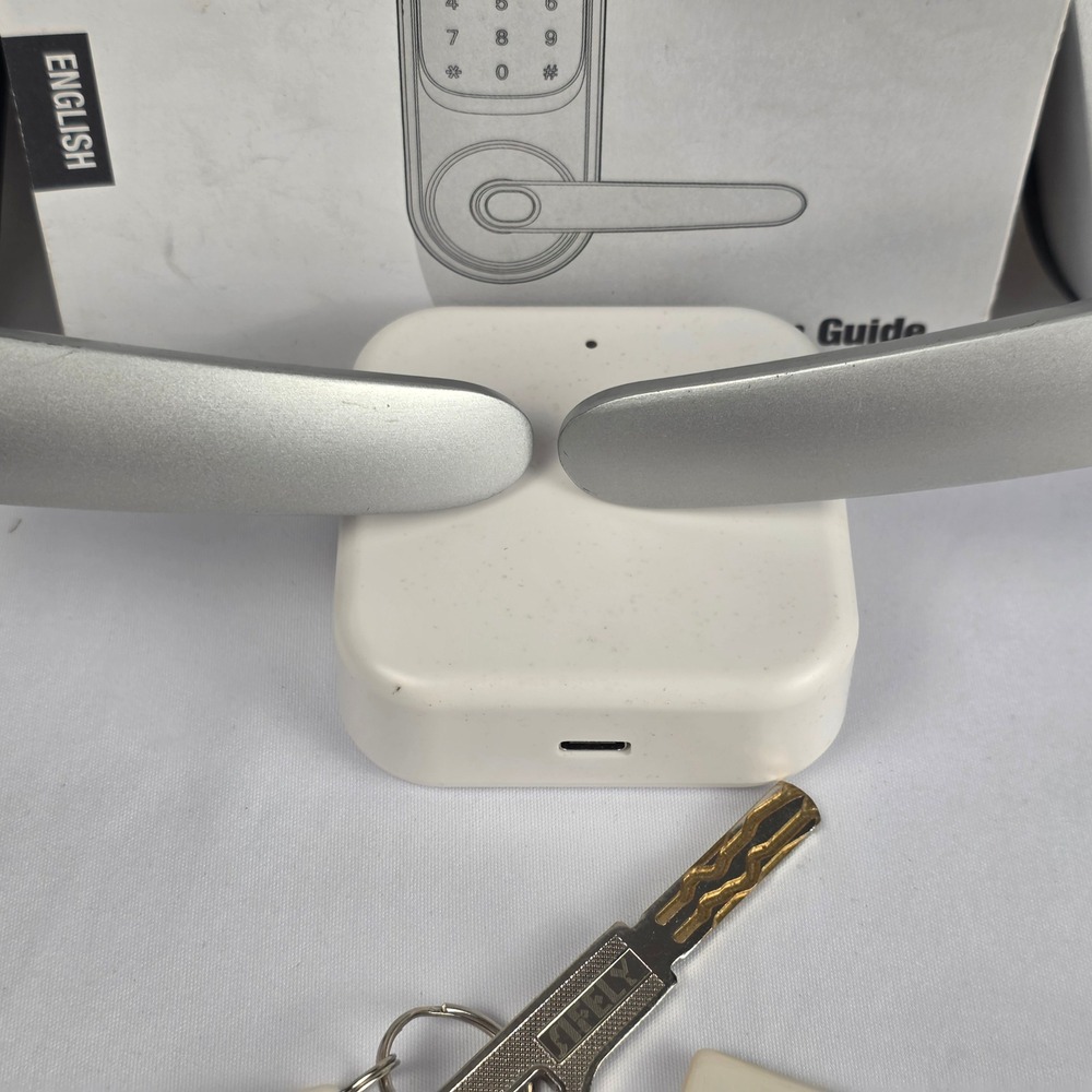 Sifely X Smart Lock Fingerprint Keyless Entry Door Handle Silver USED, WORKS - Picture 11 of 16